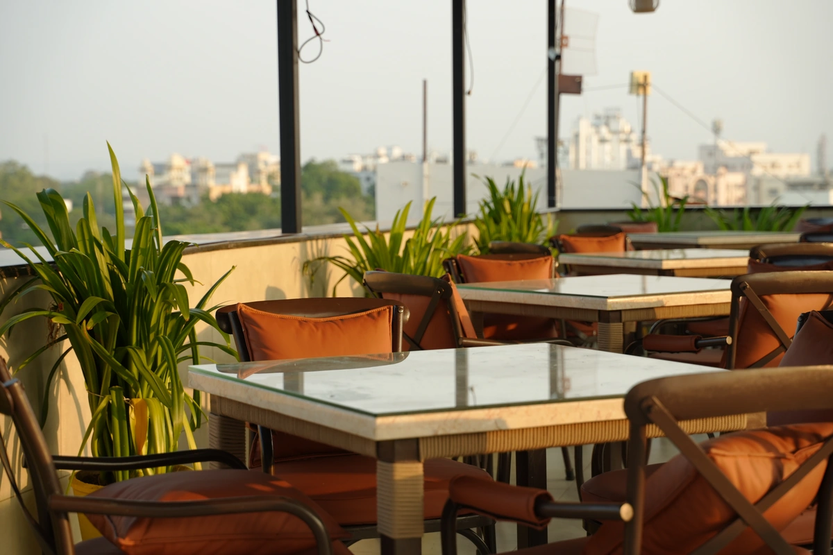 NOUMA open air seating with city views